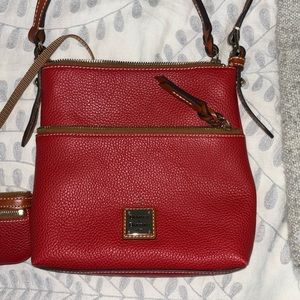 Dooney and Burke Pebble Leather Letter Carrier